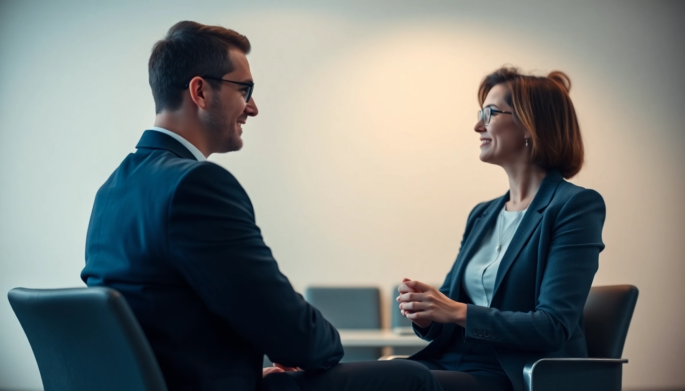 Executive coaching session with a professional coach guiding a leader on effective decision-making and leadership skills, highlighting growth and development.