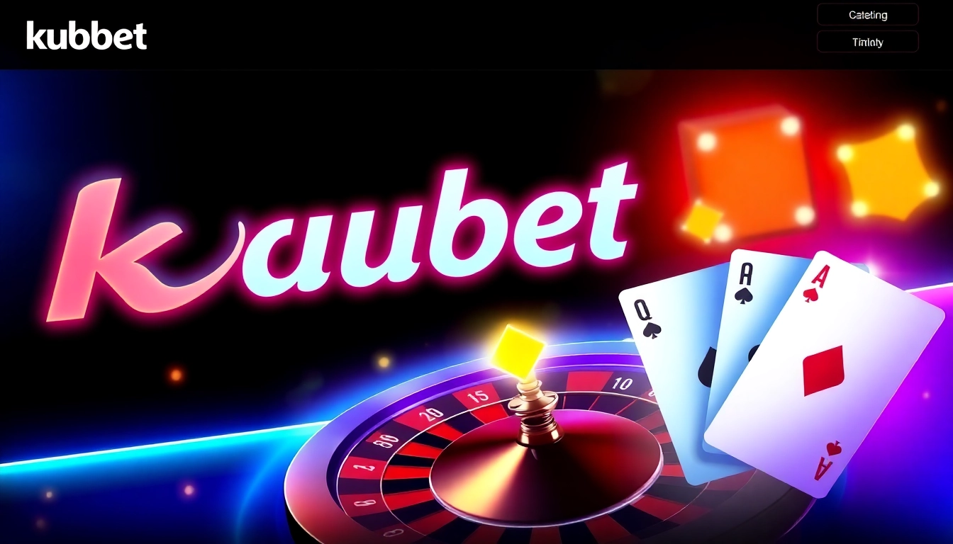 Innovative kubet online betting platform with casino elements and vibrant neon design for engaging user experience.