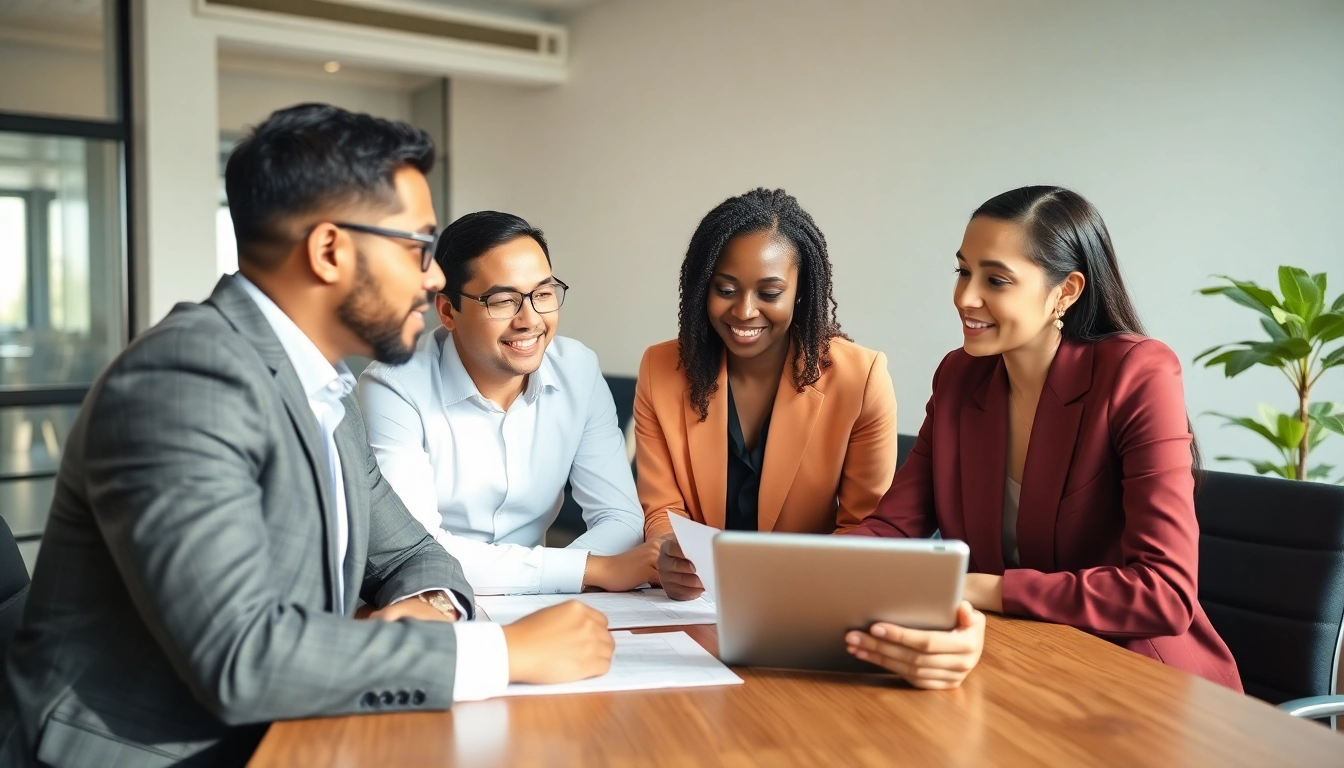 The Business loan lender guiding entrepreneurs through funding solutions in a professional setting, highlighting financial consultation expertise.
