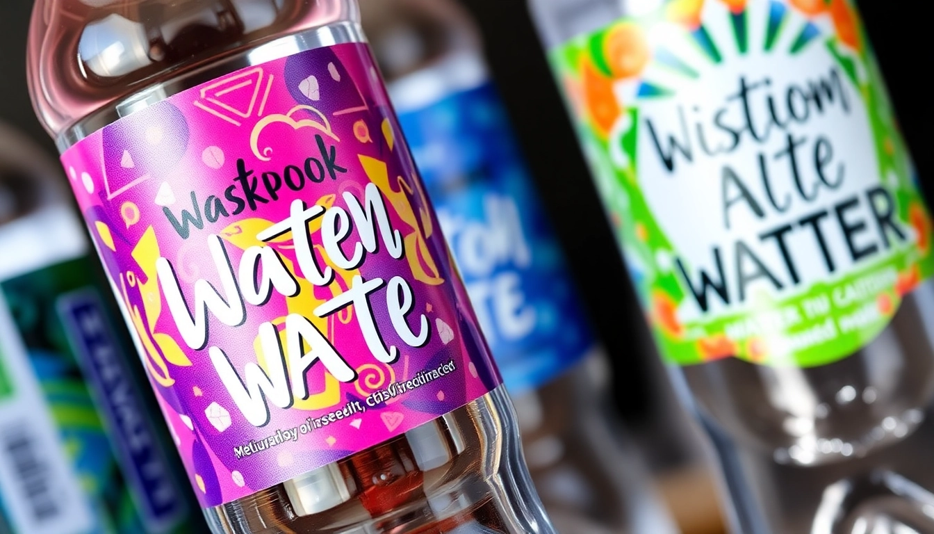 Create eye-catching custom water bottle labels with waterproof materials and personalized designs for any event or brand.