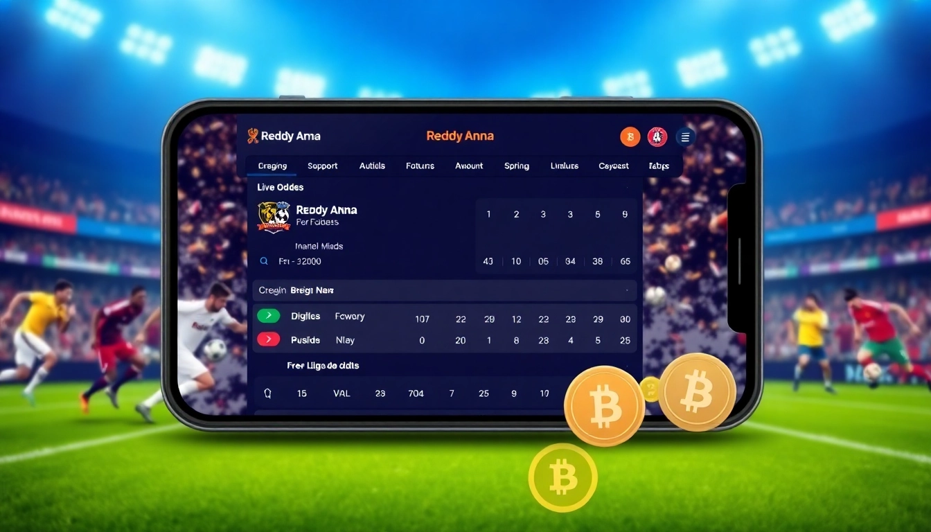 Reddy Anna online betting platform with live sports and casino on a mobile device, highlighting secure transactions.
