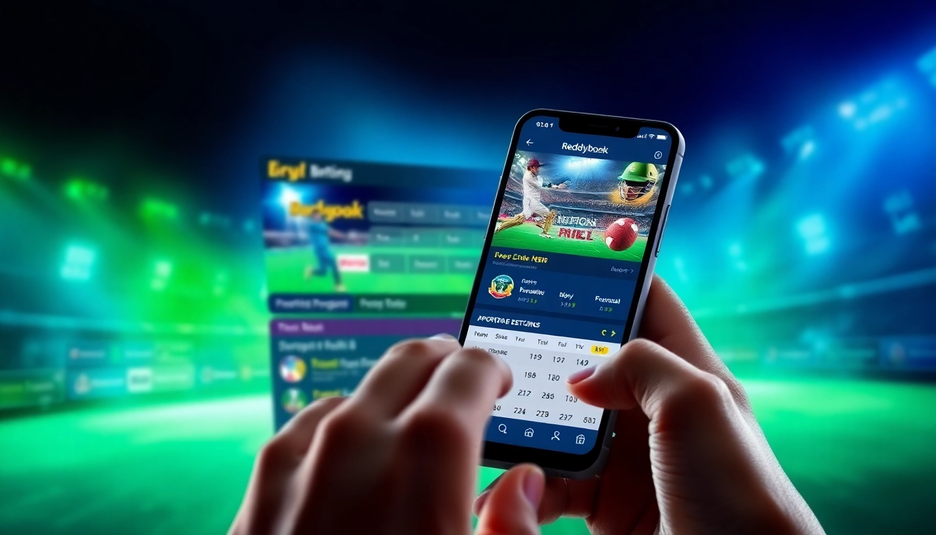 Reddybook online betting platform showing live sports in action, emphasizing trust and ease of use for cricket betting enthusiasts.