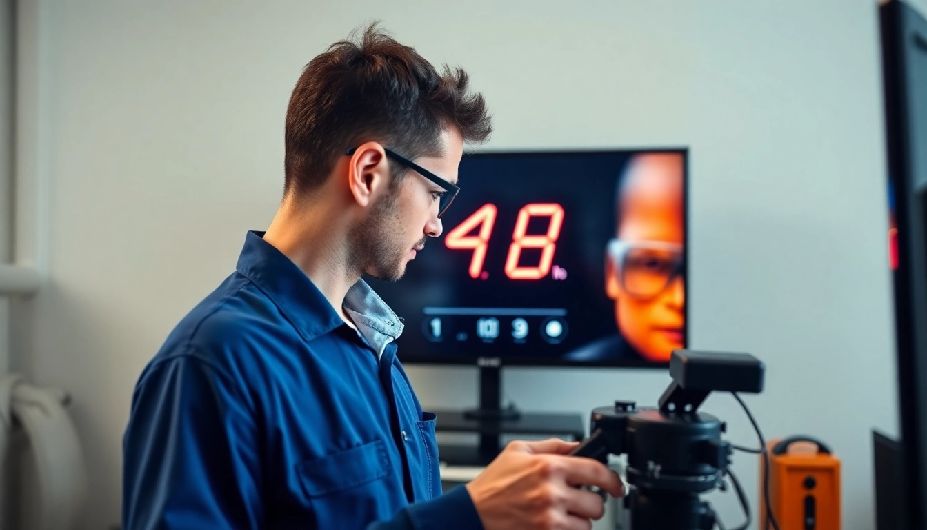 Inquiry about teste cs 48h with technician testing digital service for reliability and quality