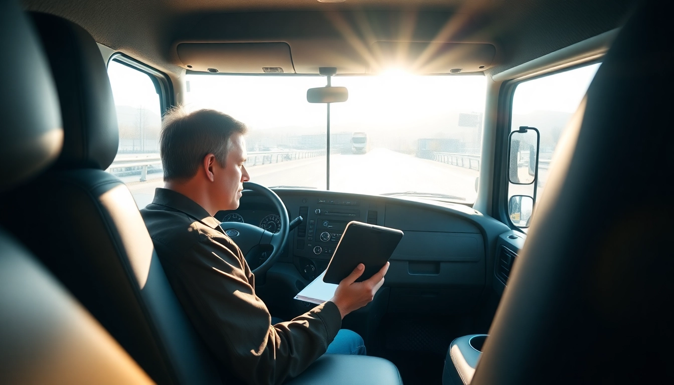 Truckers sharing honest trucker reviews about long haul experiences on digital devices