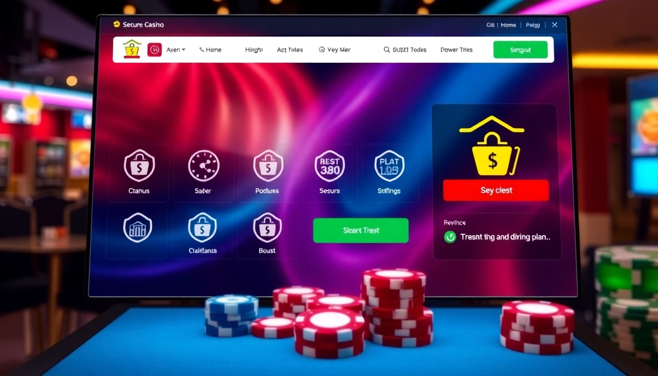 Professional digital illustration highlighting Guvenilir casino siteleri with secure,