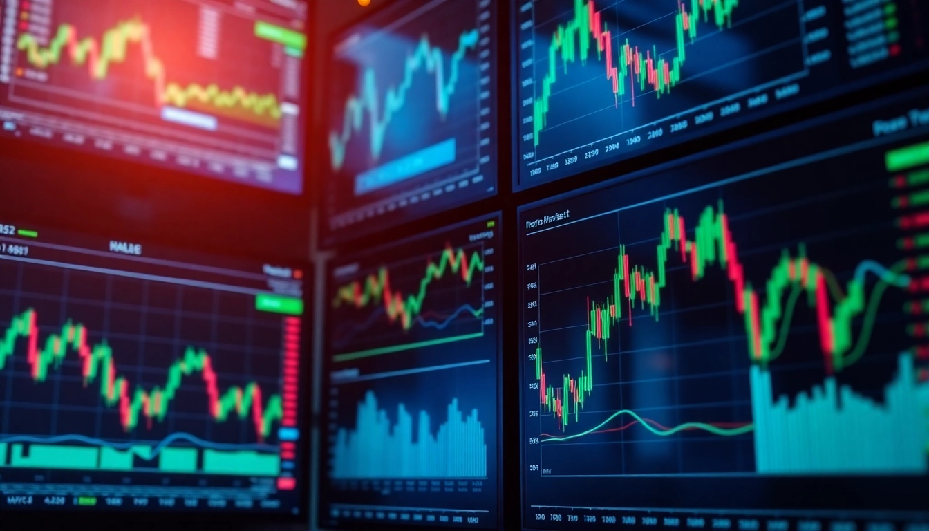 Trading view platform showcasing live market charts with detailed analytics and dynamic data
